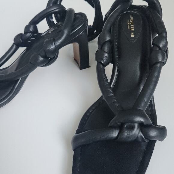 Lafayette 148 New York Delphine Leather Sandals - Picture 10 of 10